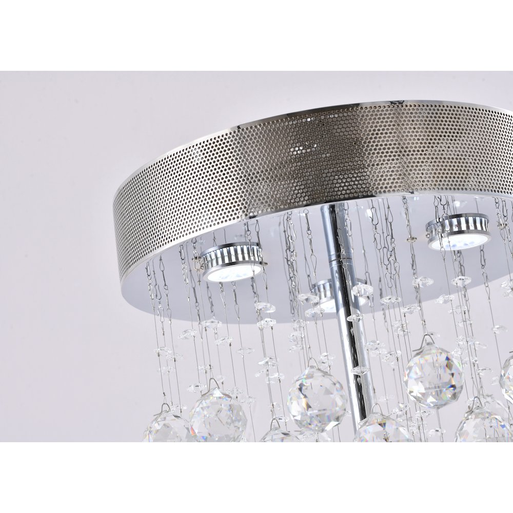 3-Light Chrome Table Lamp With Clear Crystals. Picture 4