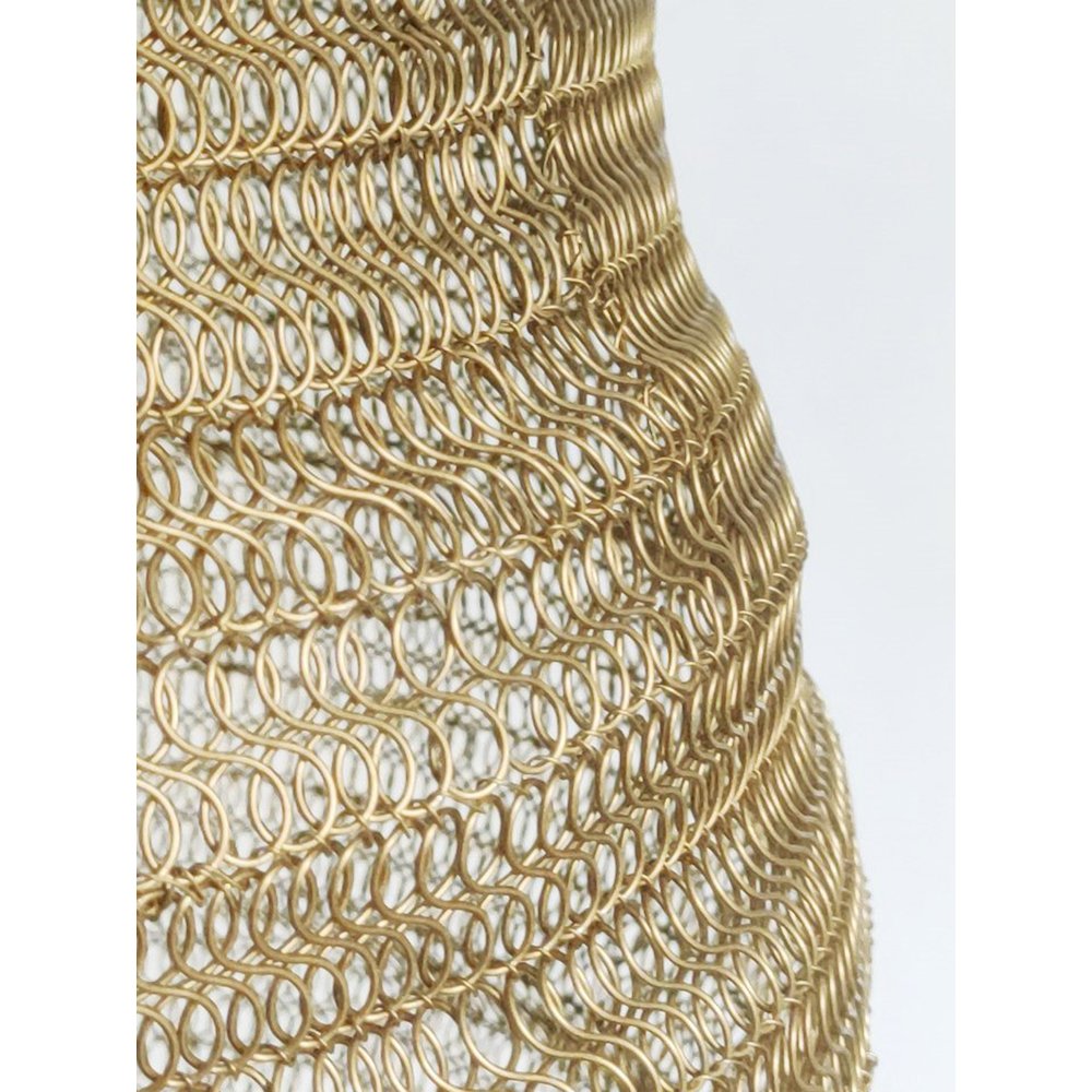 1-Light Gold Pendant With A Chain Basket Shade. Picture 5