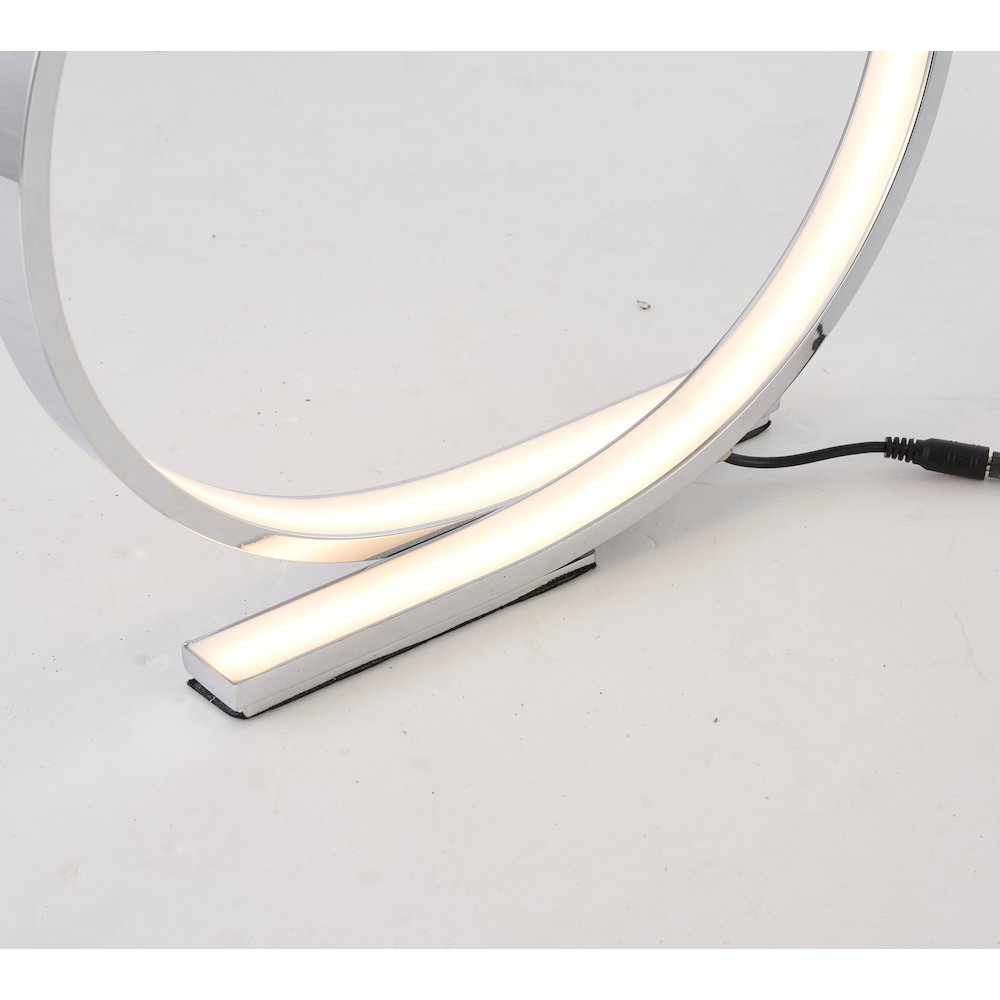 1-Light Chrome LED Table Lamp With Acrylic Diffuser. Picture 4