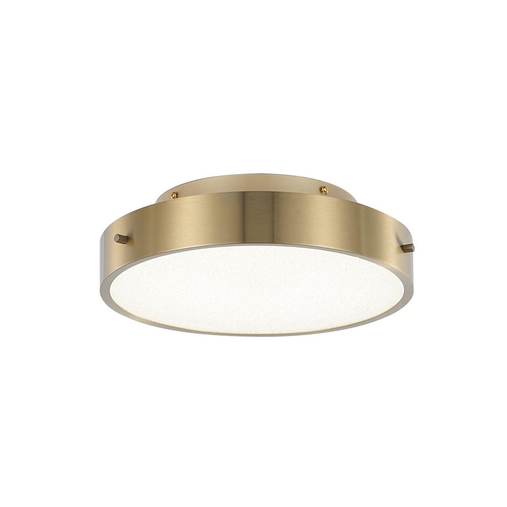 LED Flush Mount Brass Metal & Acrylic. Picture 1
