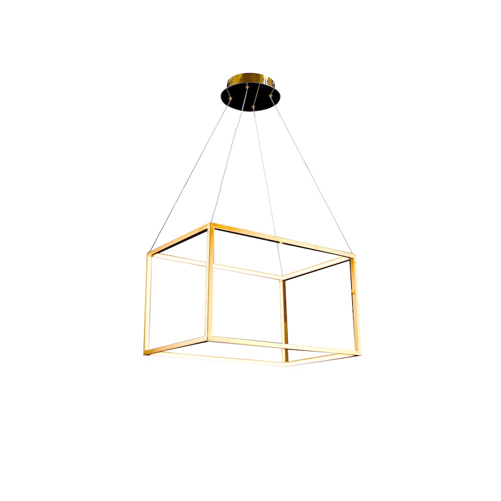 Bethel International LED Chandelier in Gold Color. Picture 1