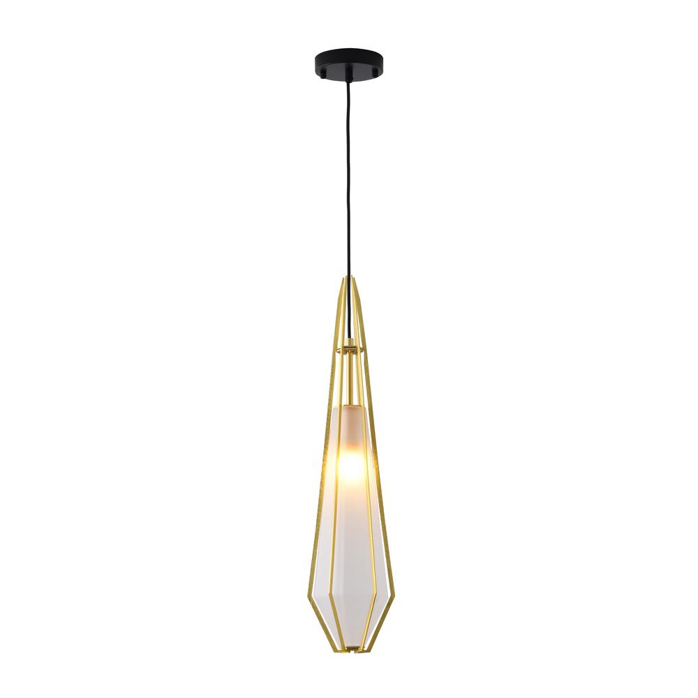 Pendant Gold Aluminum & Glass. Picture 1