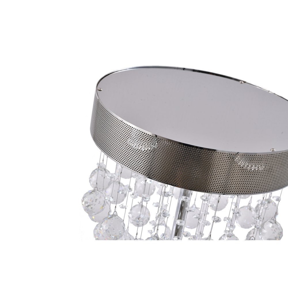 3-Light Chrome Table Lamp With Clear Crystals. Picture 2
