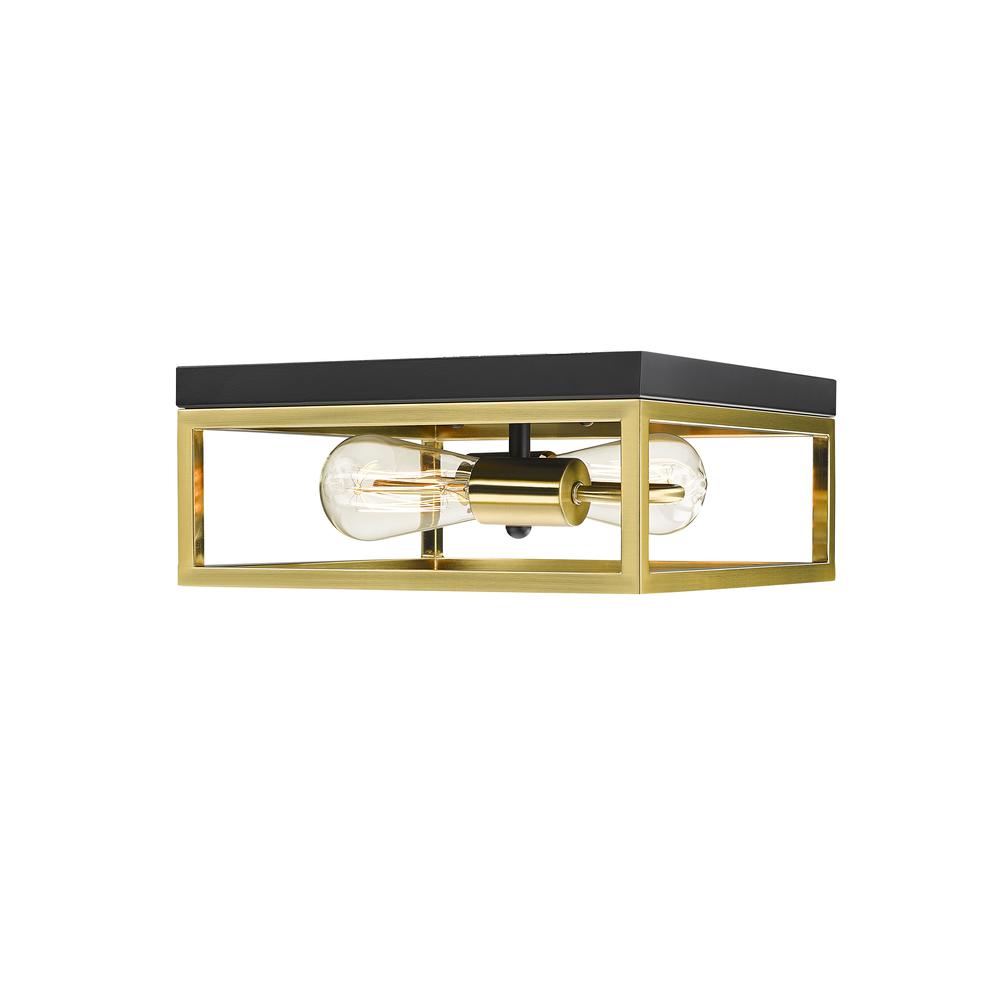 Flush Mount Black & Gold Iron. Picture 5