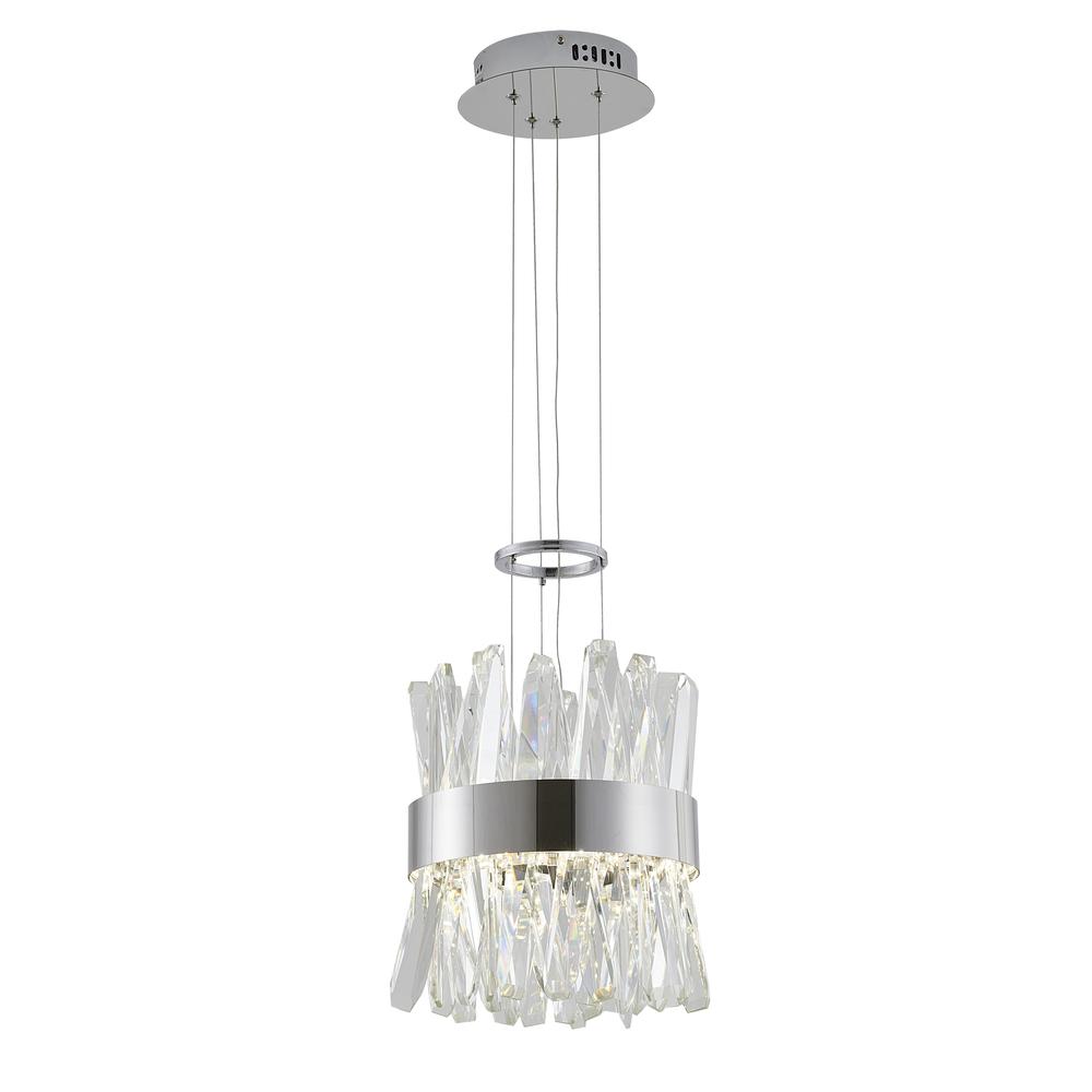 LED Pendant Chrome Stainless Steel & Crystal. Picture 1