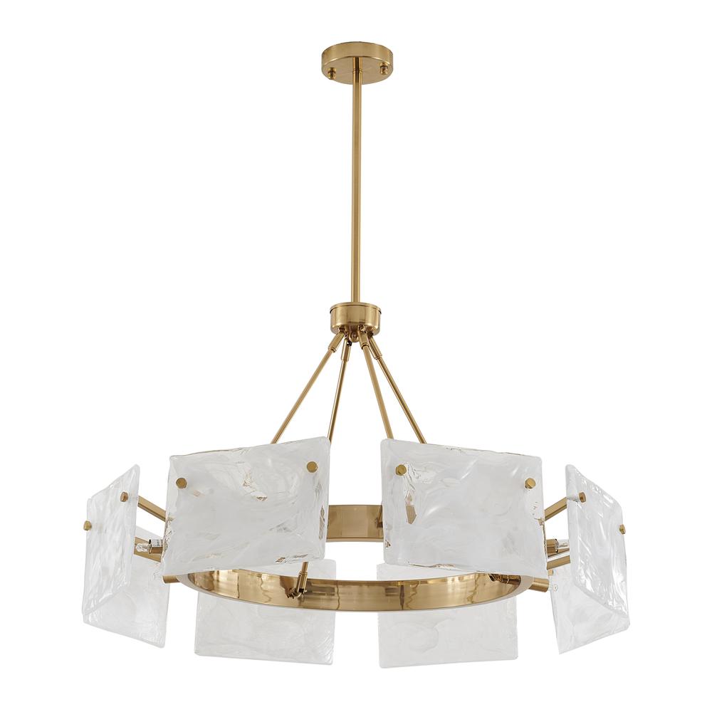 Chandelier Gold Metal & Glass. Picture 2