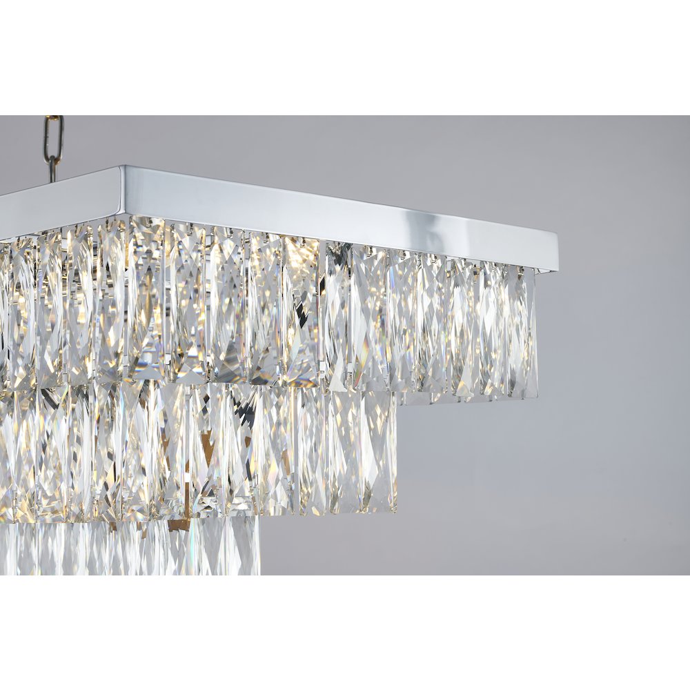 17-Light Chrome Chandelier With Clear Crystals. Picture 5