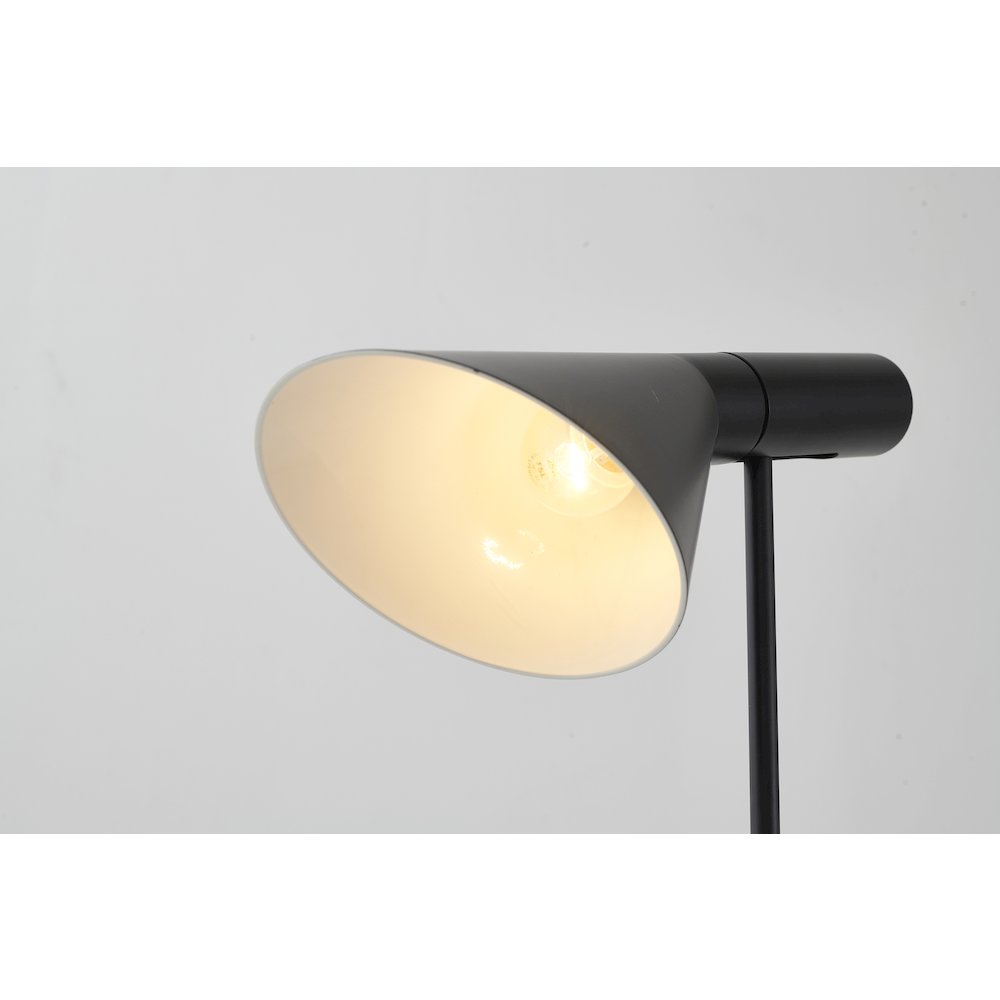 1-Light Black Floor Lamp With An Adjustable Shade. Picture 6