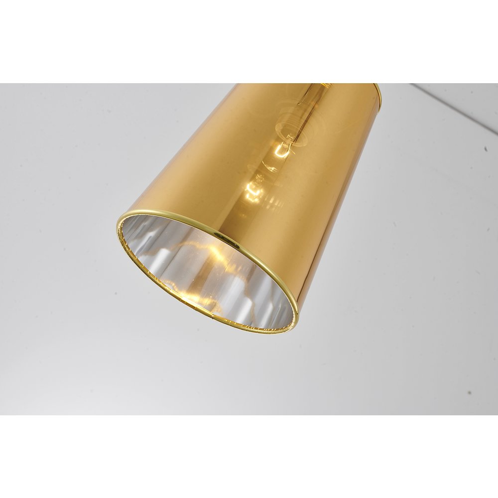 1-Light Polished Gold Shaded Single Pendant. Picture 3