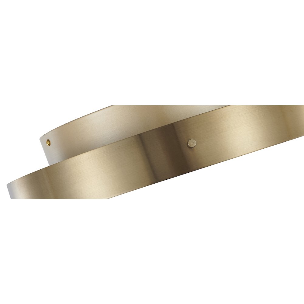 1-Light Brass LED Flush Mount With A Clear Acrylic Beaded Diffuser. Picture 5