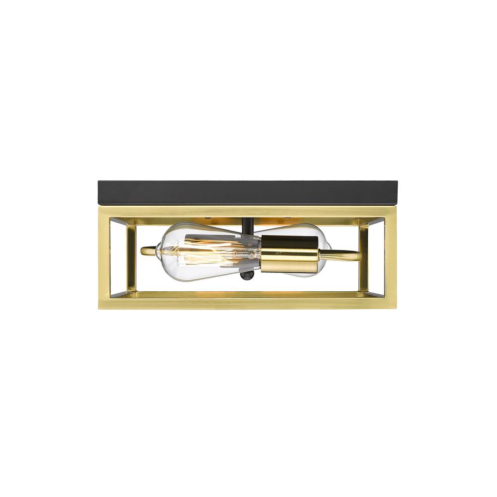 Flush Mount Black & Gold Iron. Picture 4
