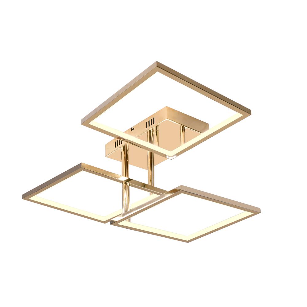 LED Flush Mount Gold Stainless Steel & Acrylic. Picture 1