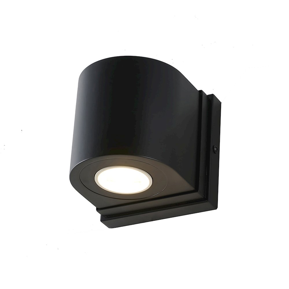 1-Light Satin Black Metal Wall Sconce. Picture 3