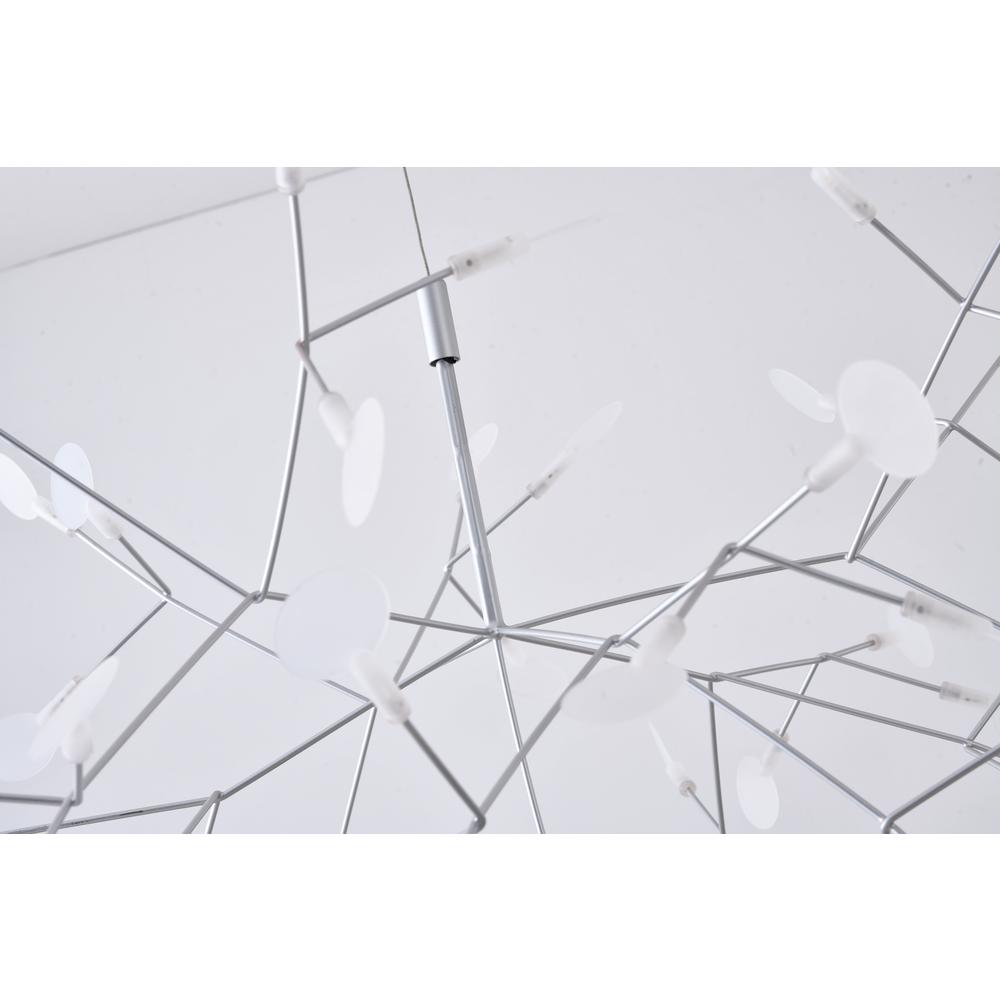 LED Chandelier Metal & Acrylic Silver. Picture 4