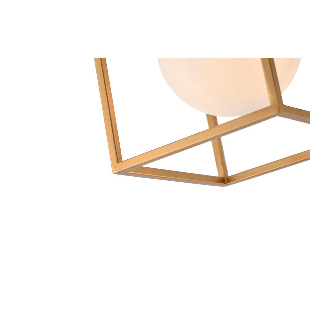 Semi Flush Mount Brass Metal & Glass. Picture 4