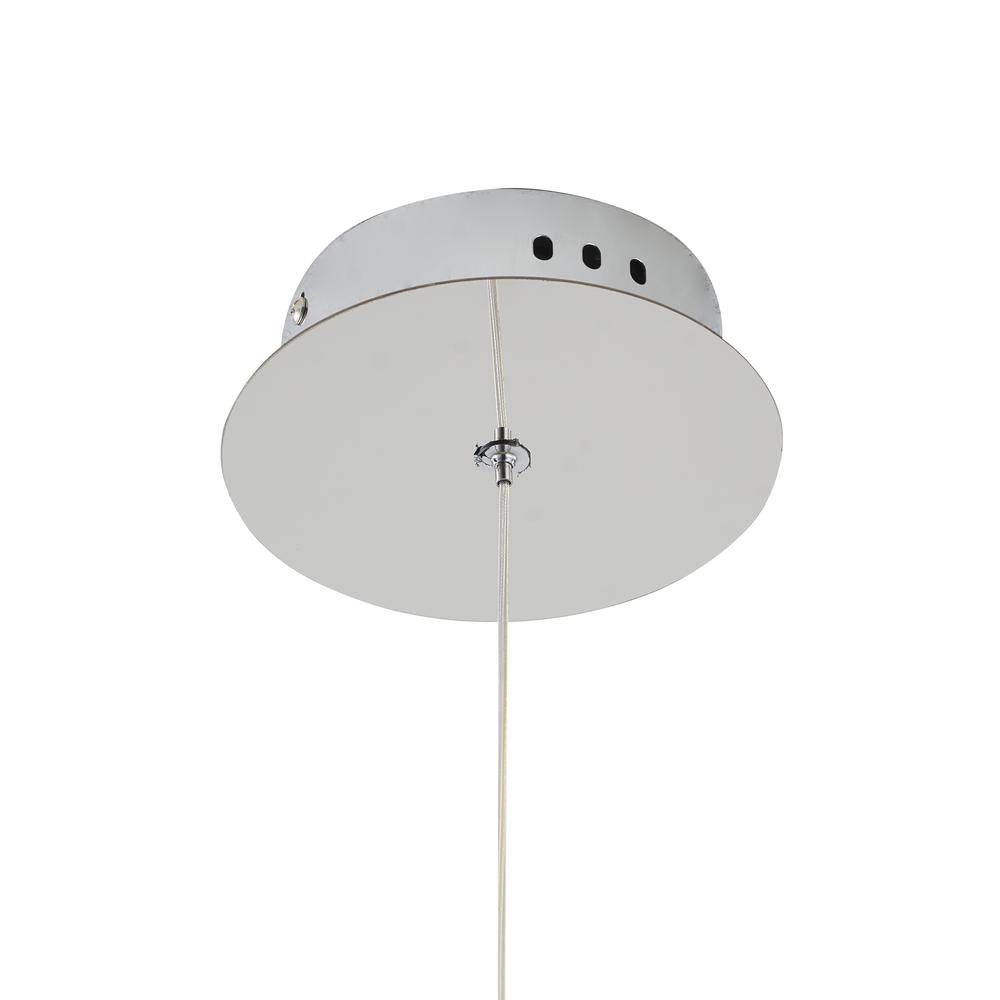 LED Single Pendant Lighting Chrome Metal & Crystal. Picture 4