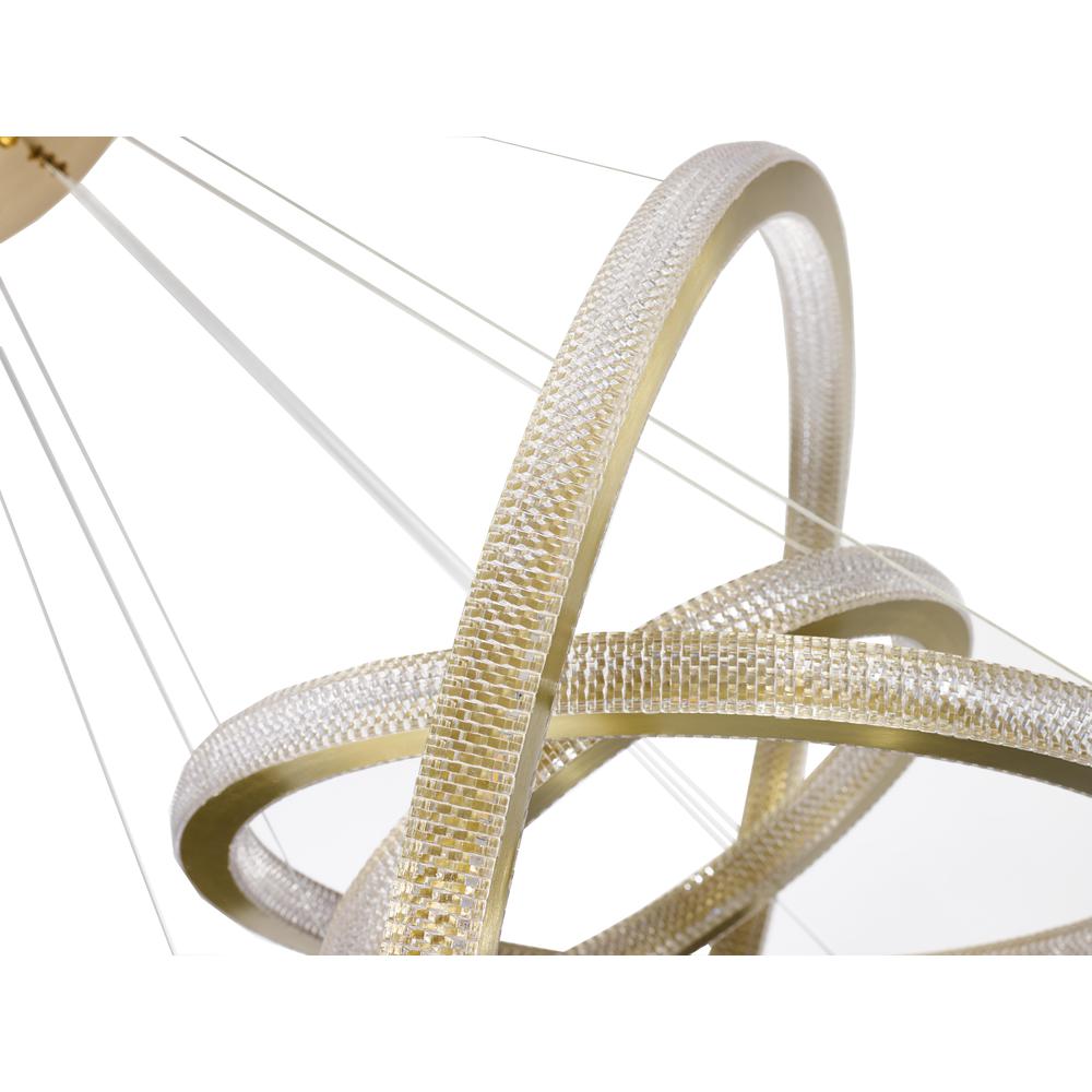 LED Chandelier Sand Gold Metal & Acrylic. Picture 3