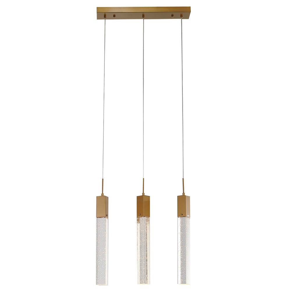 Island Lighting Gold Metal & Crystal. Picture 1