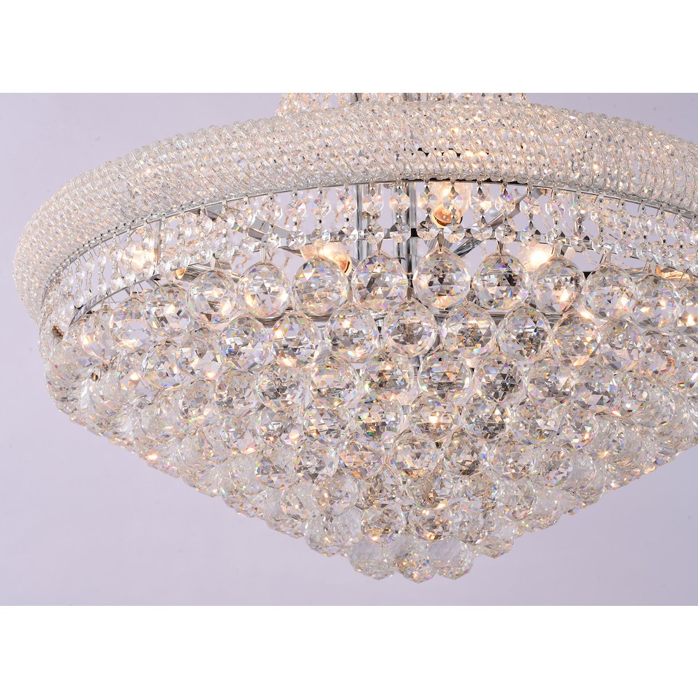 32-Light chrome Chandelier With Clear Crystals. Picture 5