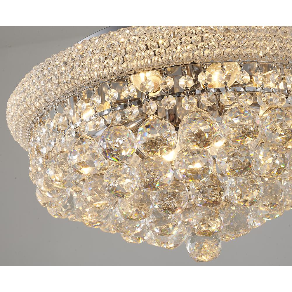 Flush Mount Chrome Metal & Crystal. Picture 3