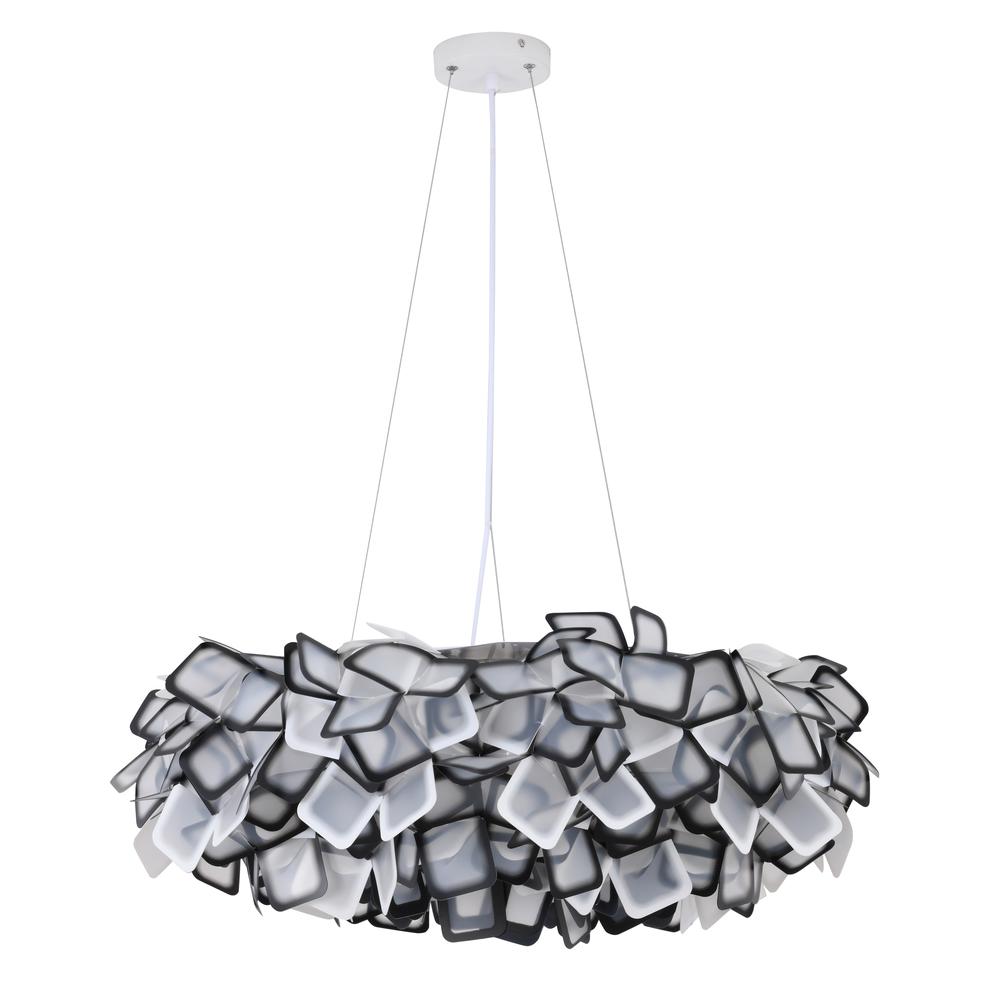LED Chandelier Black & White Acrylic. Picture 2