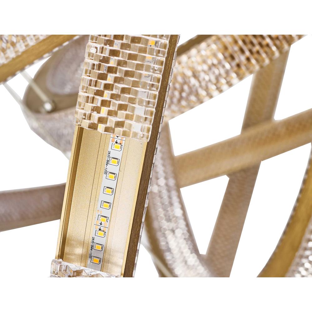 LED Chandelier Sand Gold Metal & Acrylic. Picture 4