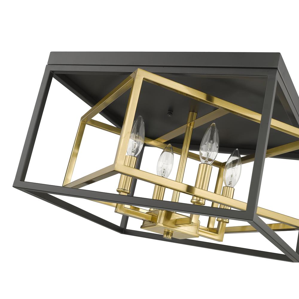 Flush Mount Black & Gold Iron. Picture 5