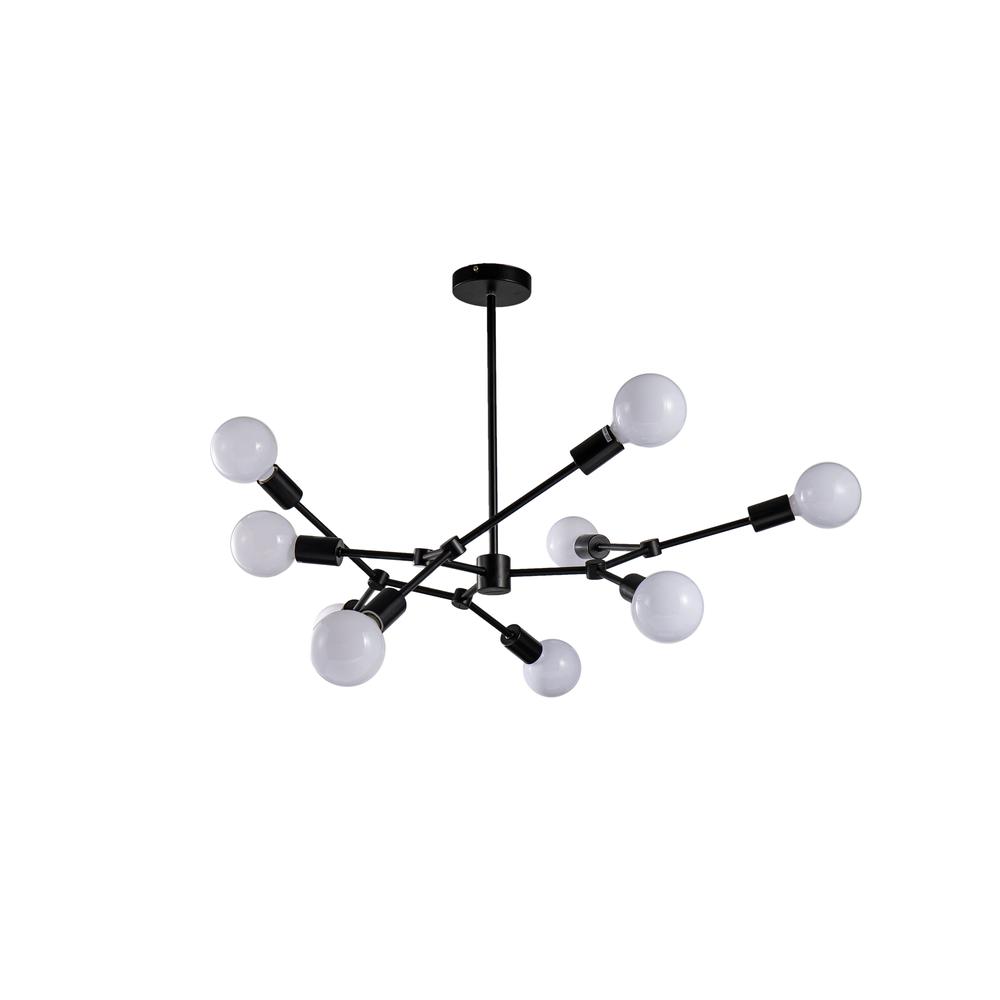 Chandelier  Matte Black Metal. Picture 2