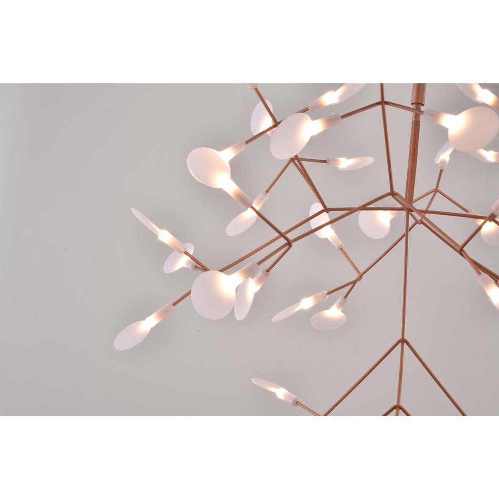 LED Chandelier  Matte Copper Metal & Acrylic. Picture 3