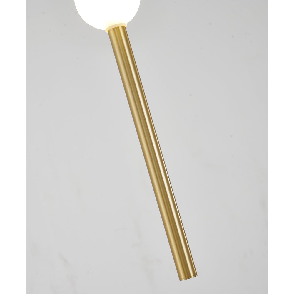 1-Light Gold LED Pendant With A White Glass Shade. Picture 4