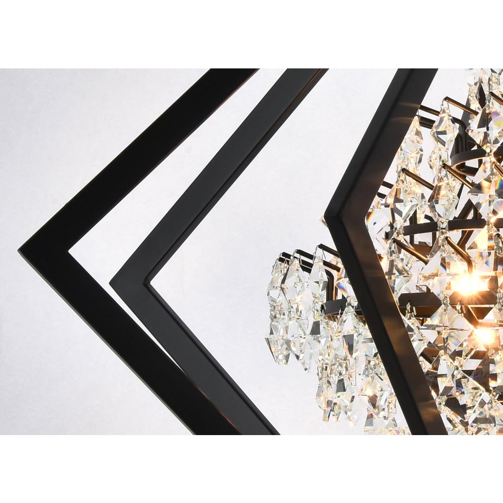 Chandelier Black Metal & Crystal. Picture 3