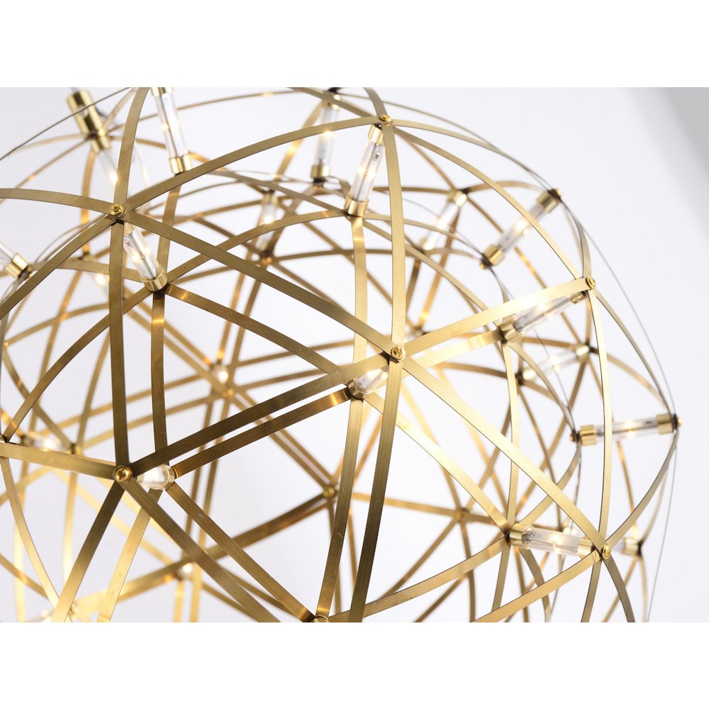42-Light Gold Stainless Steel LED Chandelier. Picture 2