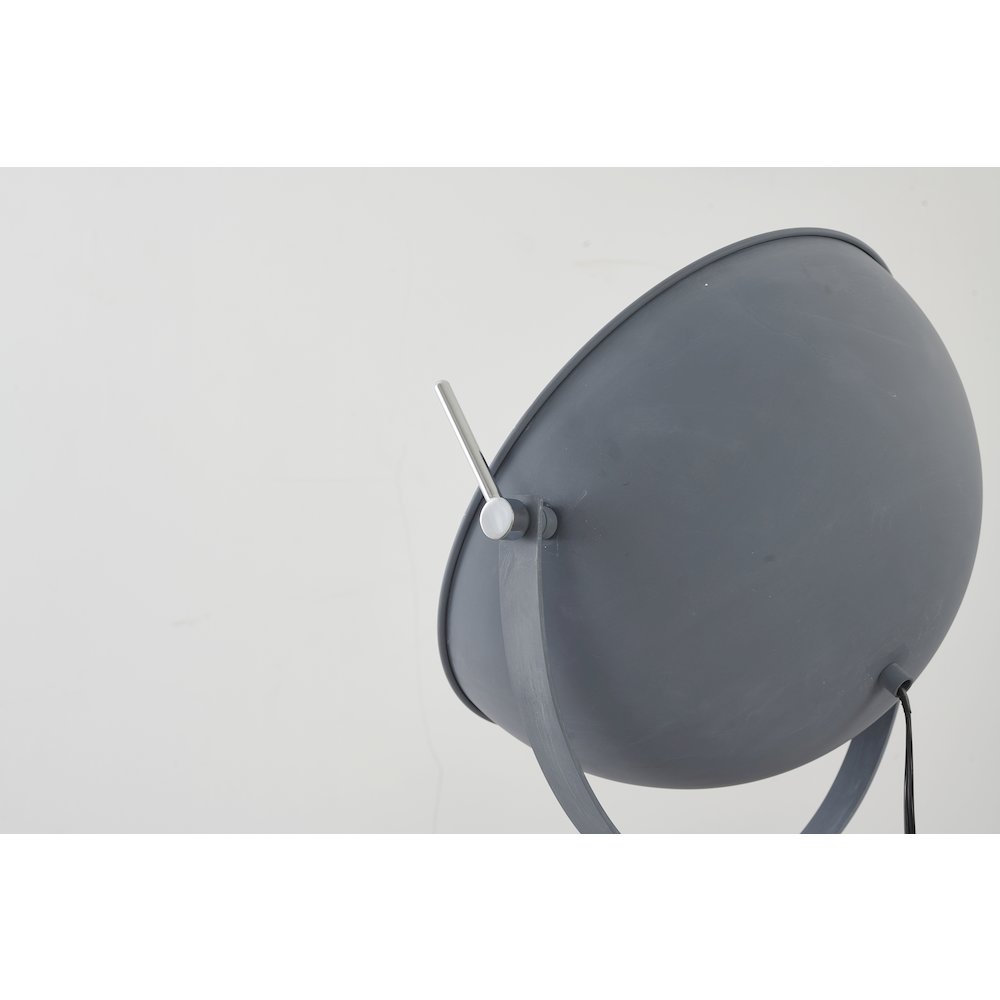1-Light Grey Metal Floor Lamp With A Silver Leaf Interior Shade. Picture 5