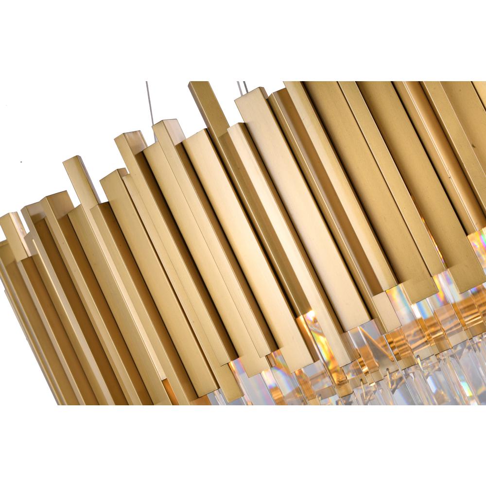 Chandelier Gold Stainless Steel & Crystal. Picture 4