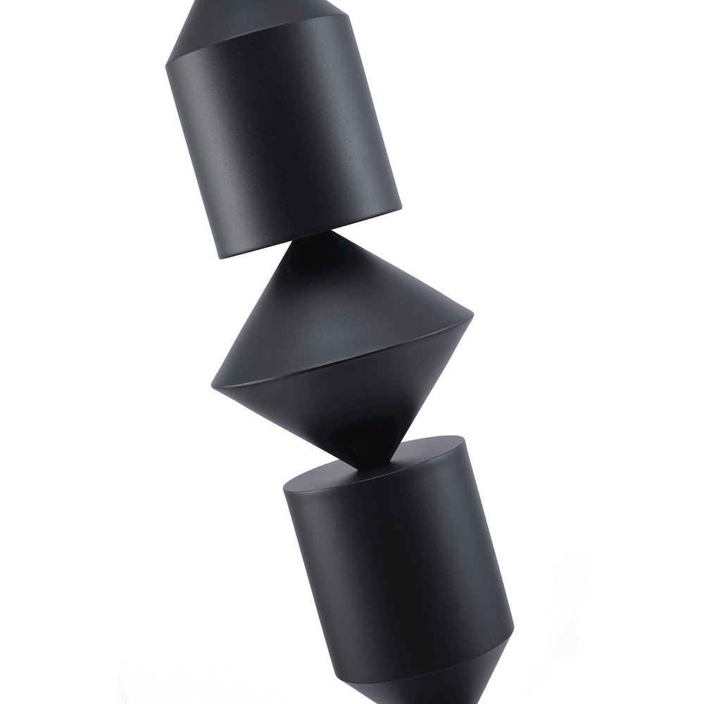 1-Light Black Iron Floor Lamp With A White Acrylic Shade. Picture 4