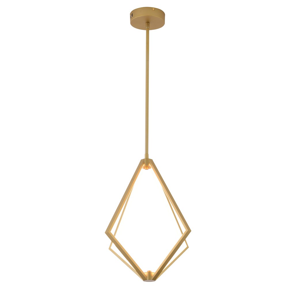 8-Light Gold Metal LED Chandelier With Silicone Diffusers. Picture 1