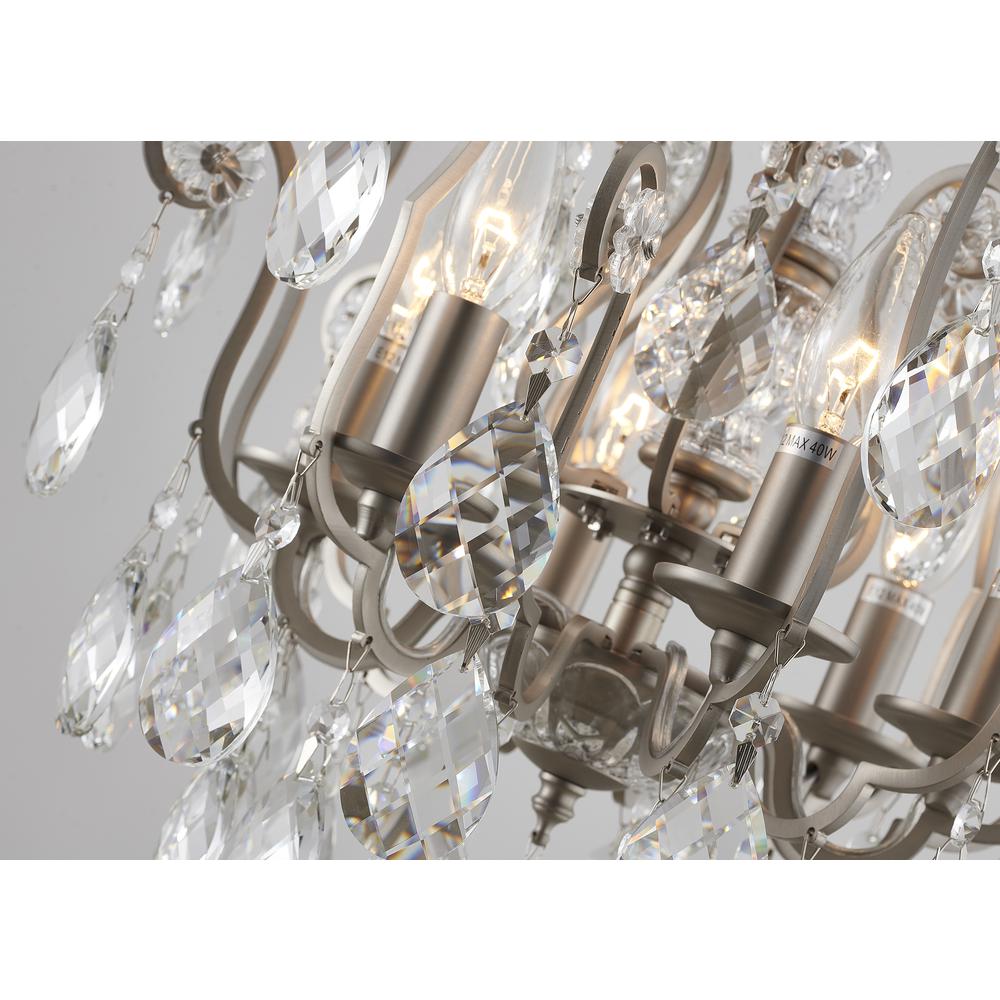 Chandelier Pewter Metal & Crystal. Picture 3