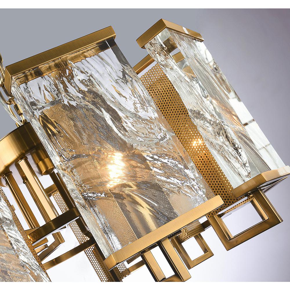 Chandelier Brass Metal & Crystal. Picture 3
