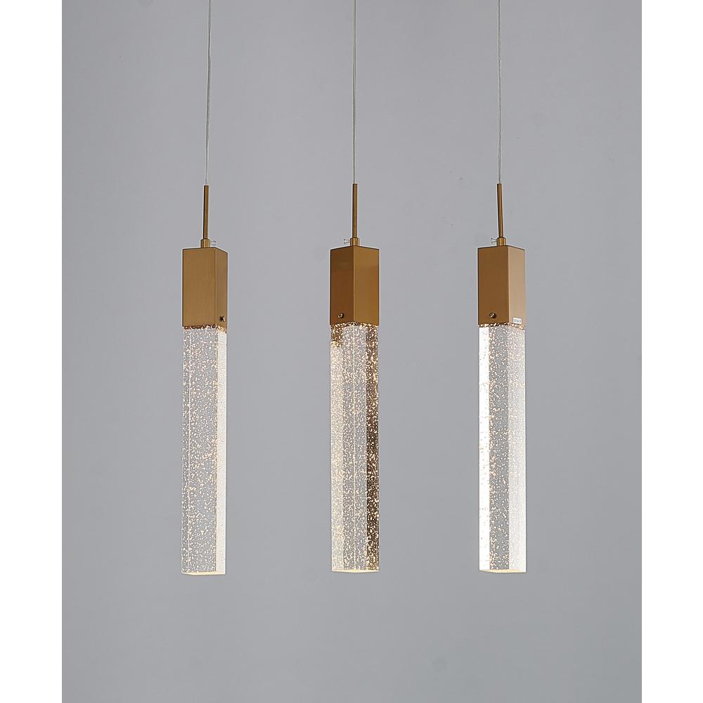 Island Lighting Gold Metal & Crystal. Picture 2