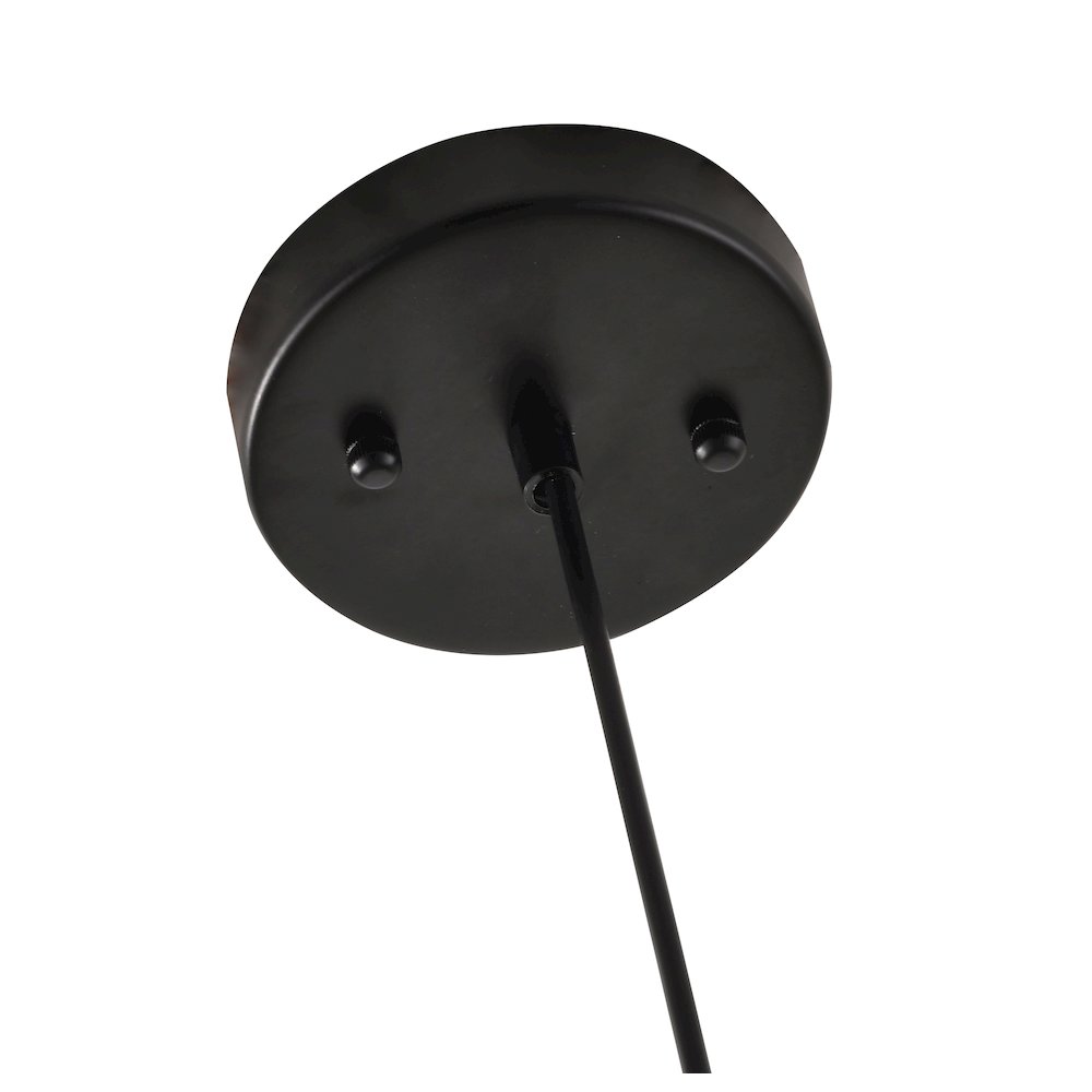 1-Light Black Single Pendant With An Amber Glass Shade. Picture 3