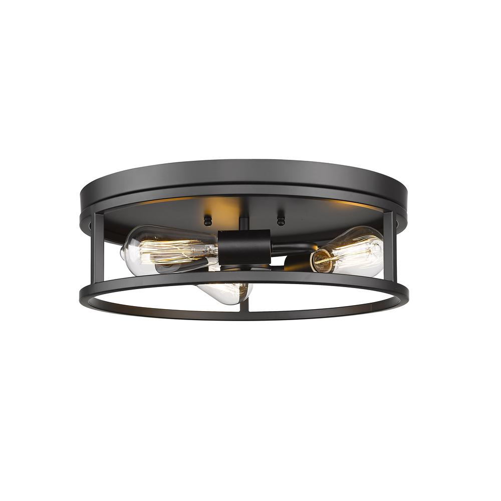 Flush Mount Black  Iron. Picture 1