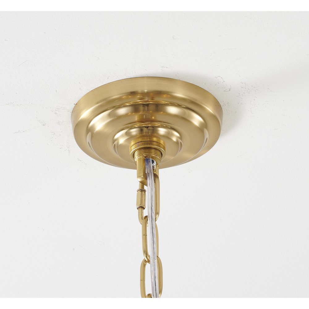 12-Light Gold Chandelier With Clear Crystal Accents. Picture 5