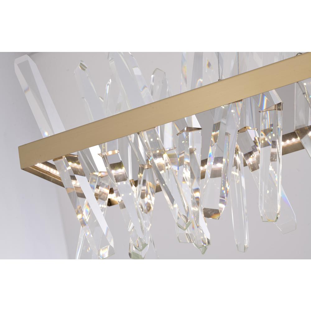 LED Chandelier  Gold Stainless Steel & Crystal. Picture 4