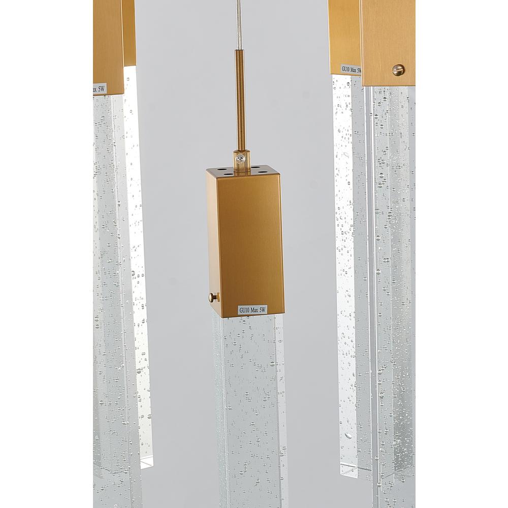 Island Lighting Gold Metal & Crystal. Picture 3