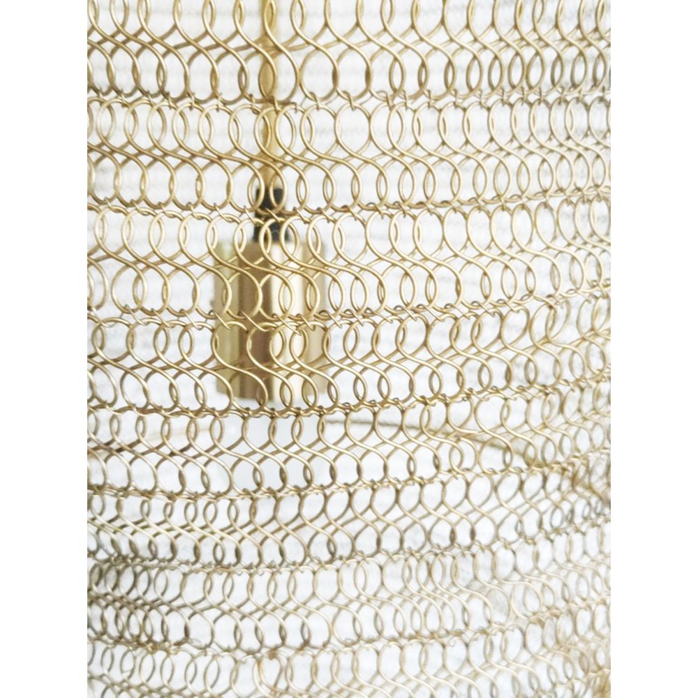 1-Light Gold Pendant With A Chain Basket Shade. Picture 5