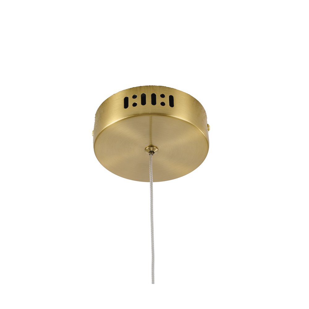 1-Light Brass Dimmable LED Single Pendant With A Clear PC Shade. Picture 8