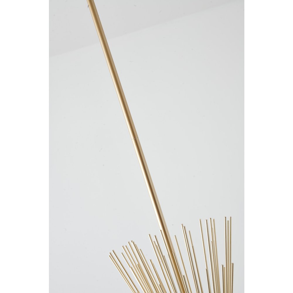 1-Light Gold Iron Pendant With A Spiked Cone Shade. Picture 3