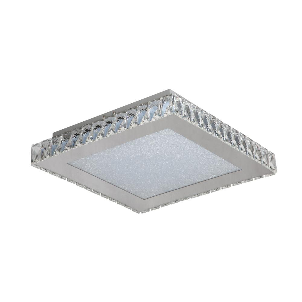 LED Flush Mount Chrome Stainless Steel & Crystal. Picture 2