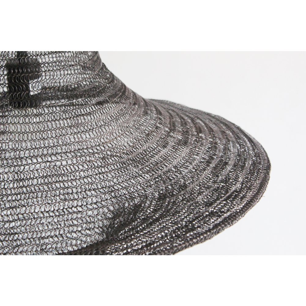 1-Light Satin Black Pendant With A Chain Basket Shade. Picture 3