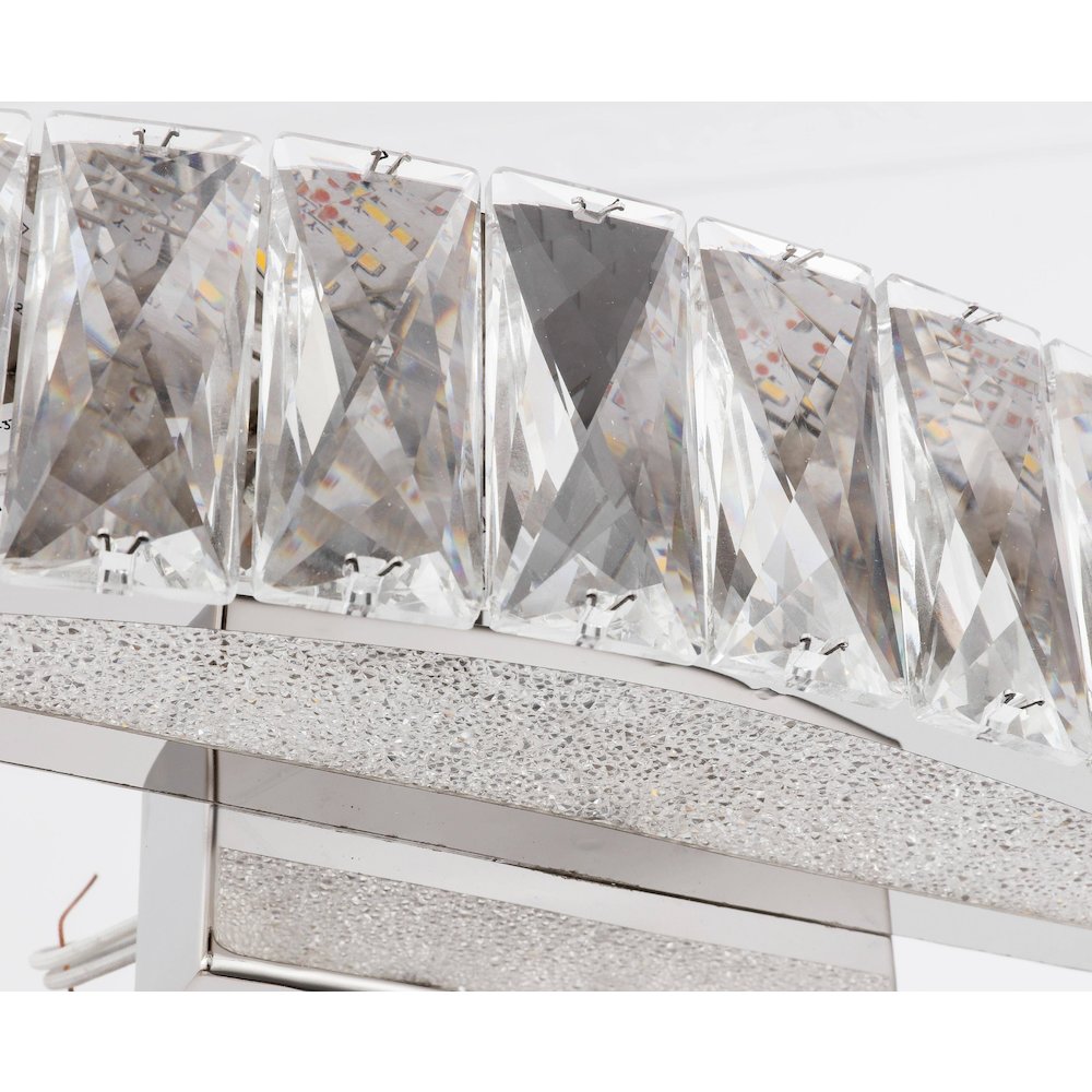 1-Light Chrome LED Wall Sconce With Clear Crystal Accents. Picture 4